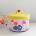 thumbnail image 3 of Small Woven Storage With Lid Cute Animal Toy Organizers Rope Storage For Living Room Area Decorative Small Rope Boxes With Lid Handwoven Rope Decorative Storage For Stationery Organizer Drawers, 3 of 4