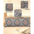 thumbnail image 6 of Colorful Boho Body Pillow Cover, Pillowcase Protectors with Zipper, Breathable Decorative Throw Pillow Case Cover, Ethnic Vintage Mexican Flowers Southwestern Pillow Shams for Couch Sofa 20x54Inch, 6 of 8