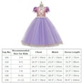 thumbnail image 4 of IBTOM CASTLE Kids Girls Princess Long Maxi Puffy Dress Halloween Christmas Cosplay Fancy Dress up Birthday Party Carnival Evening Pageant Prom Ball Gown, 4 of 7