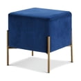 thumbnail image 1 of Meridian Furniture Isla Contemporary Velvet Ottoman/Stool in Navy, 1 of 4
