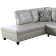 thumbnail image 3 of Star Home Living Corp Ben Faux Leather Left Sectional Sofa in Silver Powder, 3 of 5
