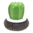 thumbnail image 1 of ICQOVD Cactus Handle Stainless Steel Wire Kitchen Bowl Cleaning Tool, 1 of 5