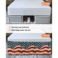 thumbnail image 7 of Vintage American Flag Wrap Around Bed Skirts for Queen Bed 18" Drop,Bed Skirt with Adjustable Elastic Belt Dust Ruffle Bed Valance for Bedroom Hotel Luxury Blue Red White Star US Flag Bed Frame Cover, 7 of 7