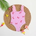 thumbnail image 6 of kpoplk Girls Swimsuits Kids Bathing Suit One Piece Swimwear with UPF 50+ Cute(Pink,6-7 Y), 6 of 8