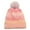 Pink, variant on WREESH Women's Gradient Wool Beanie All-Match Popular Hip-Hop Street Knitted Hat, Round Top Warm Hat Blue