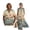 Otter Floral Sun Wave, variant on FOR U DESIGNS Hawaii Hibiscus Print Couple Outfits His and Hers Linen-Style Outfits Men's Button Down Shirt, Women's Sleeveless Dress with Pockets for Beach
