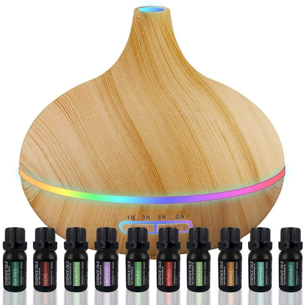 Ultimate Aromatherapy Diffuser And Essential Oil Set Ultrasonic Diffuser And Top 10 Essential Oils Walmart Com Walmart Com