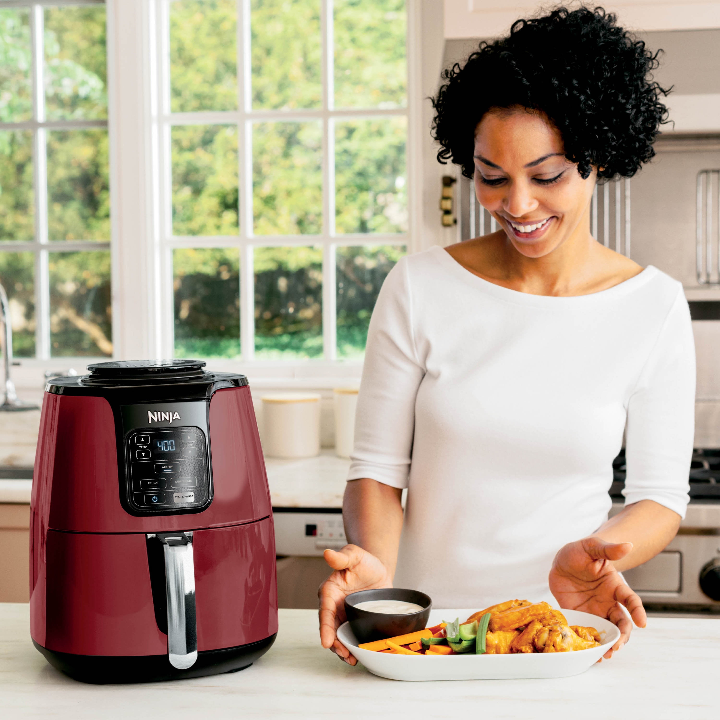 Ninja 4 qt Air Fryer White Dishwasher Safe Walmart