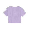 thumbnail image 6 of Ugoldhm Girls Crew Neck T-Shirt and Shorts Set Relaxed Plaid Short Sleeve Summer Clothing Sets Size 5-14, 6 of 8