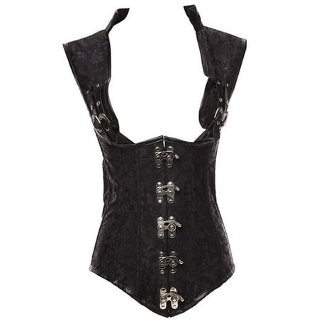 

Follure-8563 Women s Steampunk Halloween Goth Steel Vintage Top Steampunk Bustiers Corsets