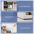 thumbnail image 3 of Mini-frigo Blanc avec Congélateur - Réfrigérateur Compact de 2,5 Pi3 pour Dortoir, Bureau et Chambre - Porte Réversible, Thermostat Réglable et Fonctionnement Silencieux, 3 of 7