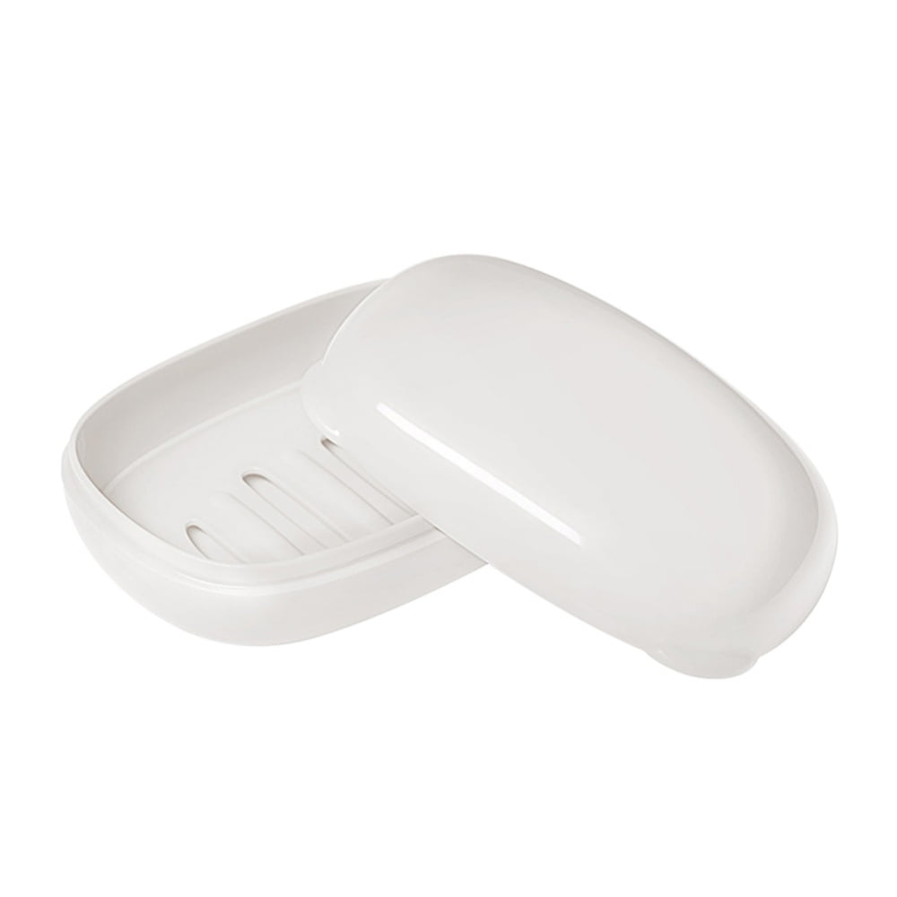 Plastic Soap Container Soap Holder Travel Case Portable Round Soap