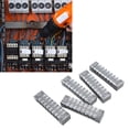 thumbnail image 3 of Borne de Connecteur de Fil, Planche de Câblage Fixe à 8 Sections Galvanisée Double Rangée pour Armoire de Distribution pour Usine, 3 of 8