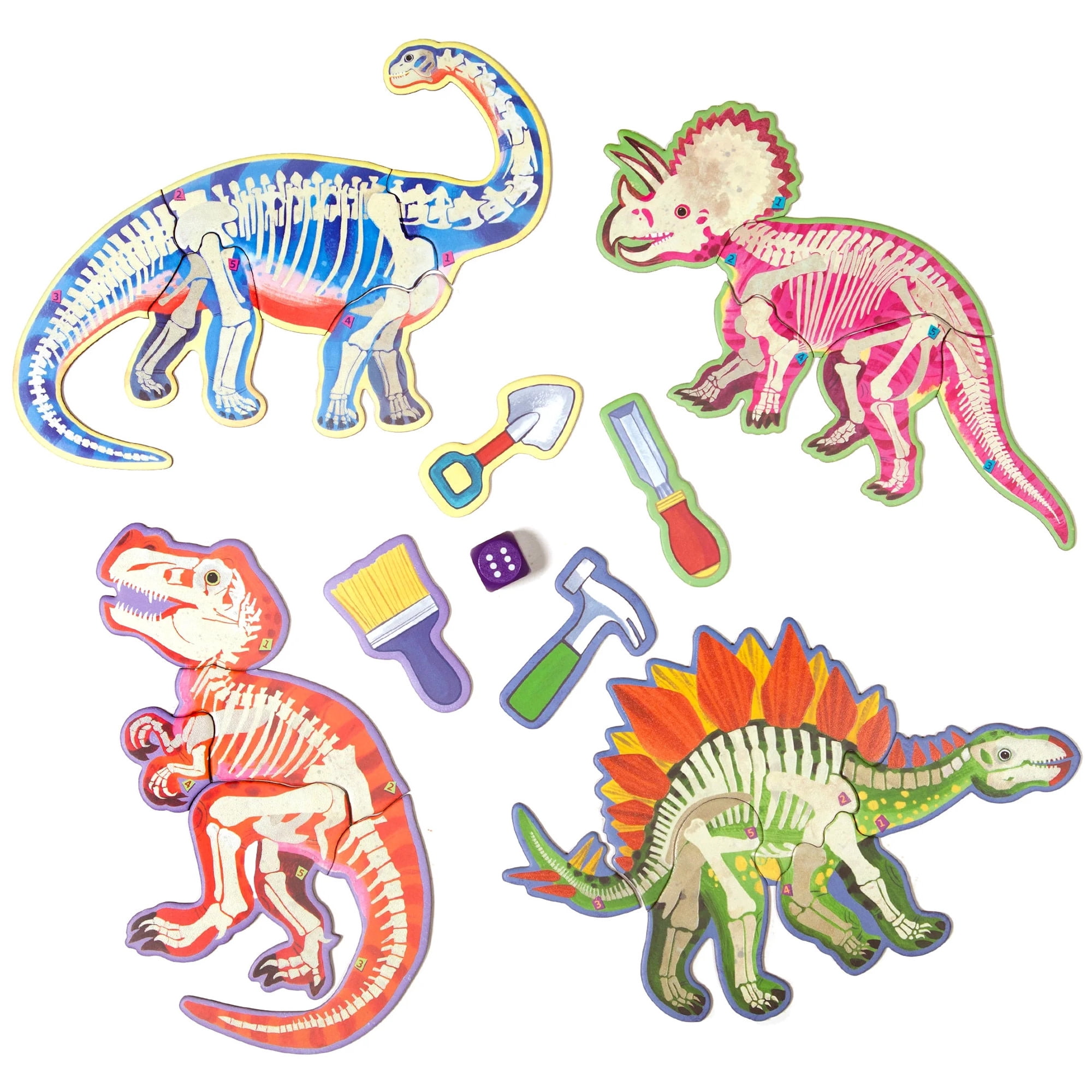 eeBoo Roll For The Dinosaur Dice Game, Ages 4+, For 1-4 Players - Develops Matching Skills And Imaginative, Screen-Free Play, 10-15 Minute Playtime