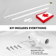 thumbnail image 2 of G128 Combo Pack: Flag Pole 6 FT White Tangle Free & Canada Canadian Flag 3x5ft 150D Printed Polyester, 2 of 9