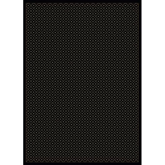 Radici Usa Como Area Rug 782 Traditional Black Dots Lines 2' 2" x 7' 7" Rectangle