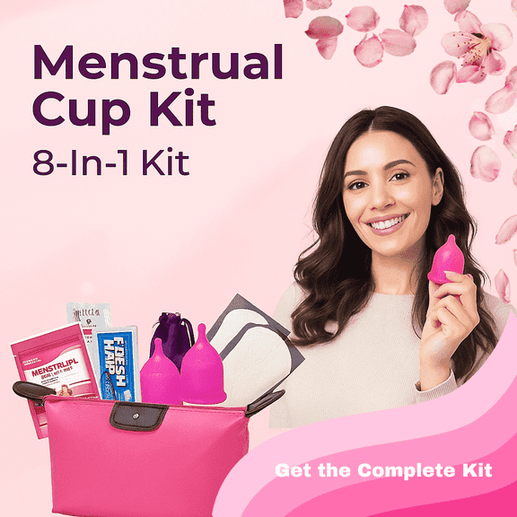 Phlorena 8-in-1 Menstrual Cup Kit | Reusable Period Cup Set with Storage & Cleanser