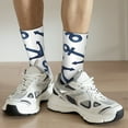 thumbnail image 6 of Vsdgher Navy Blue Anchor Crew Socks for Men & Women, Breathable Casual Athletic Ankle Socks, 6 of 6