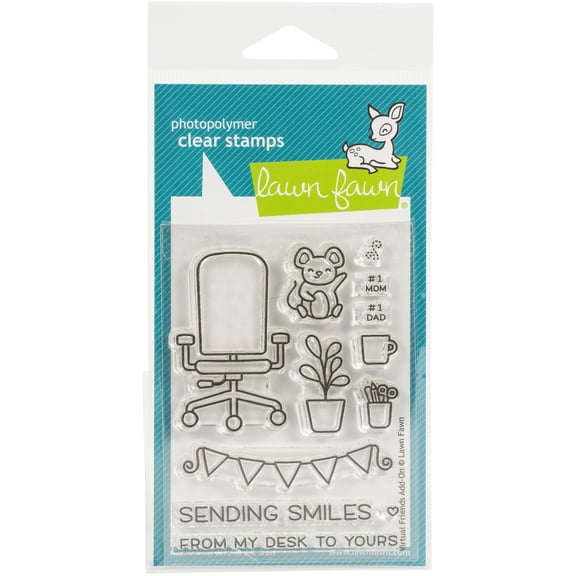 Lawn Fawn Clear Stamp Virtual Friends Add-On
