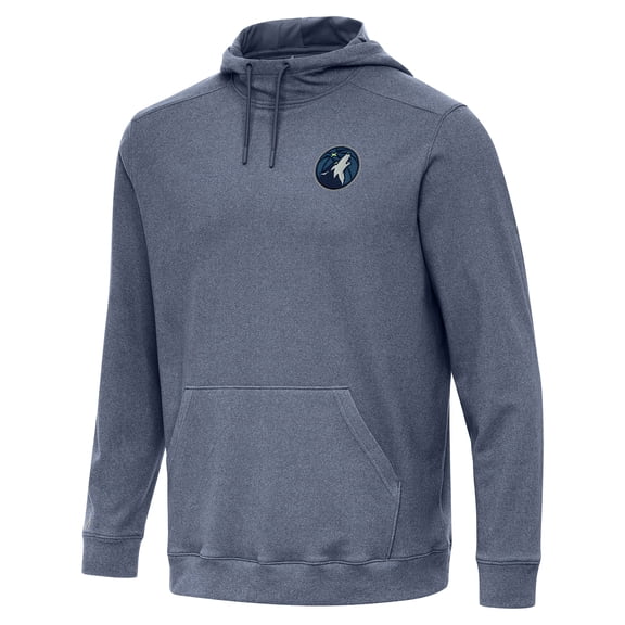 Men's Antigua Heather Navy Minnesota Timberwolves Cloud Pullover Hoodie