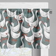 thumbnail image 5 of Ambesonne Geese Valance & Curtain, Happy White Birds on Free, 55"x30", Grey Grey Teal, 5 of 7