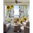 thumbnail image 6 of Sunflower Floral Kitchen Curtains Farmhouse Pastoral Daisy Bees Grey Plaid Cafe Short Curtains for Bathroom Blackout Window Curtain Small Window Treatment Drapes for Bedroom Living Room 27.5"x39"x2, 6 of 9
