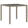 thumbnail image 3 of vidaXL Bistro Set Grey PE rattan Standard Adjustable Armrests, 3 of 9