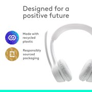 Logitech Zone 300 Over-Ear Wireless Headset with Noise Canceling Microphone, Off-White