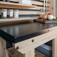 thumbnail image 6 of Backyard Discovery 48" Cedar Wood Buffet Hutch Serving Station, Steel Top, Wine Rack, 6 of 13