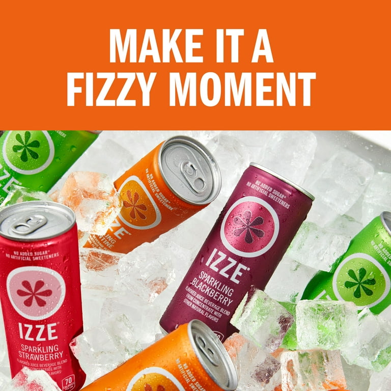 Izze Sparkling Fruit Juice Variety Pack - Peach, Cherry Lime