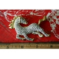 thumbnail image 3 of Vintage Art Rhinestone Galloping Horse Pin, Diamante Running Horse Brooch, 3 of 7