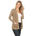 thumbnail image 2 of Women's Open Front Pockets Knit Long Sleeve Sweater Cardigan S M L XL, 2 of 3