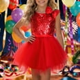 thumbnail image 5 of Vividxx Toddler Girls Dresses Solid Color Sleeveless Party Dress For Girls With Round Neck Flowy Skirt For Performances And Stage Show 2-3 Years, 5 of 5