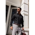 thumbnail image 4 of sogami Mens Wrinkle Free Dresses Shirt Formal Long Sleeve Black Button Up shirt, 4 of 9