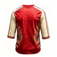 thumbnail image 3 of Zimjoy 2026 Mexico Soccer Jersey for Men World Soccer Game Mexico Team quarter Sleeve Crew Neck Football Jersey Shirts Red XL, 3 of 4