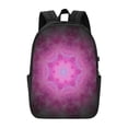 thumbnail image 2 of YFYANG 17" Laptop Backpack, Pink Fantasy Mandala Fashion Travel Work Backpack with USB and Headphone Cable Interface for Men and Women, 2 of 8