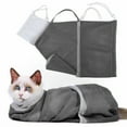 thumbnail image 2 of Dsscvnef Sac de Bain pour Chat - et Sac de Toilettage pour Chat à Rayures pour Bain, Coupe des Ongles, Injection, Accessoires Multifonctionnels Ajustables pour Chiots Chien à Piles, 2 of 9