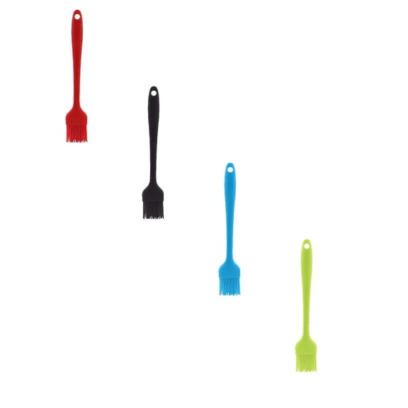 Silicone Basting Brush – 8.27 Inch Heat Resistant Kitchen Brush for Butter, Oil, and Marinades – Kitchen Utensils & BBQ Accessories for Grilling and Baking, 4 PCS, A B C D, 8.27 Inch