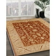 thumbnail image 3 of Ahgly Company Machine Washable Indoor Round Industrial Modern Lava Red Area Rugs, 3' Round, 3 of 7