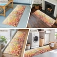 thumbnail image 5 of 2'x6' Rug Runners for Hallways Kitchen, Orange Spring Floral Non Slip Entryway Beside Floor Carpet Runner, Modern Oil Painted Daisy Botanical Washable Laundry Room Bedroom Throw Rugs Mat, 5 of 8