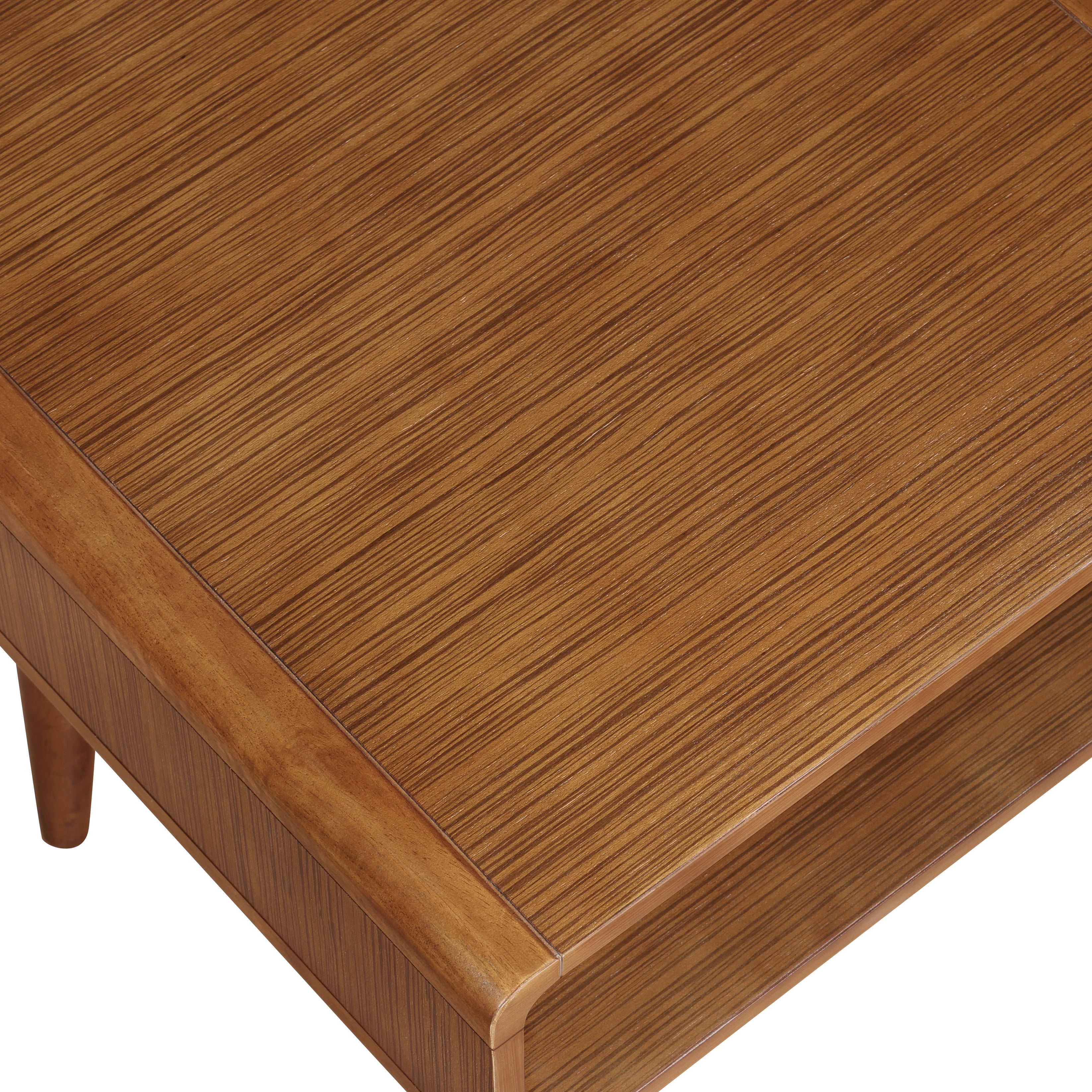 Boraam Alborg Rubberwood Square End Table - Rich Walnut Finish