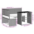 thumbnail image 4 of vidaXL Garden Sofa with Table and Cushions L-Shaped Grey Poly Rattan, 4 of 5
