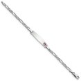 thumbnail image 2 of 925 Sterling Silver 3mm Rhodium Children's Medical ID Figaro Chain Bracelet, 2 of 3