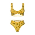 thumbnail image 4 of Daiia Yellow Limes Women's Bikini Set Two Piece Swimsuit High Waisted Bikini Adjustable Straps Bikini Perfect for Beach, Pool, and Summer Vacation-X-Large, 4 of 9