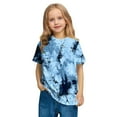 thumbnail image 6 of Piuwrlz Short T-Shirts Sleeve Kids Girls Round Neck Shirt Printed Fashionable Cotton Shirt Top Blue Size 7 Years, 6 of 8