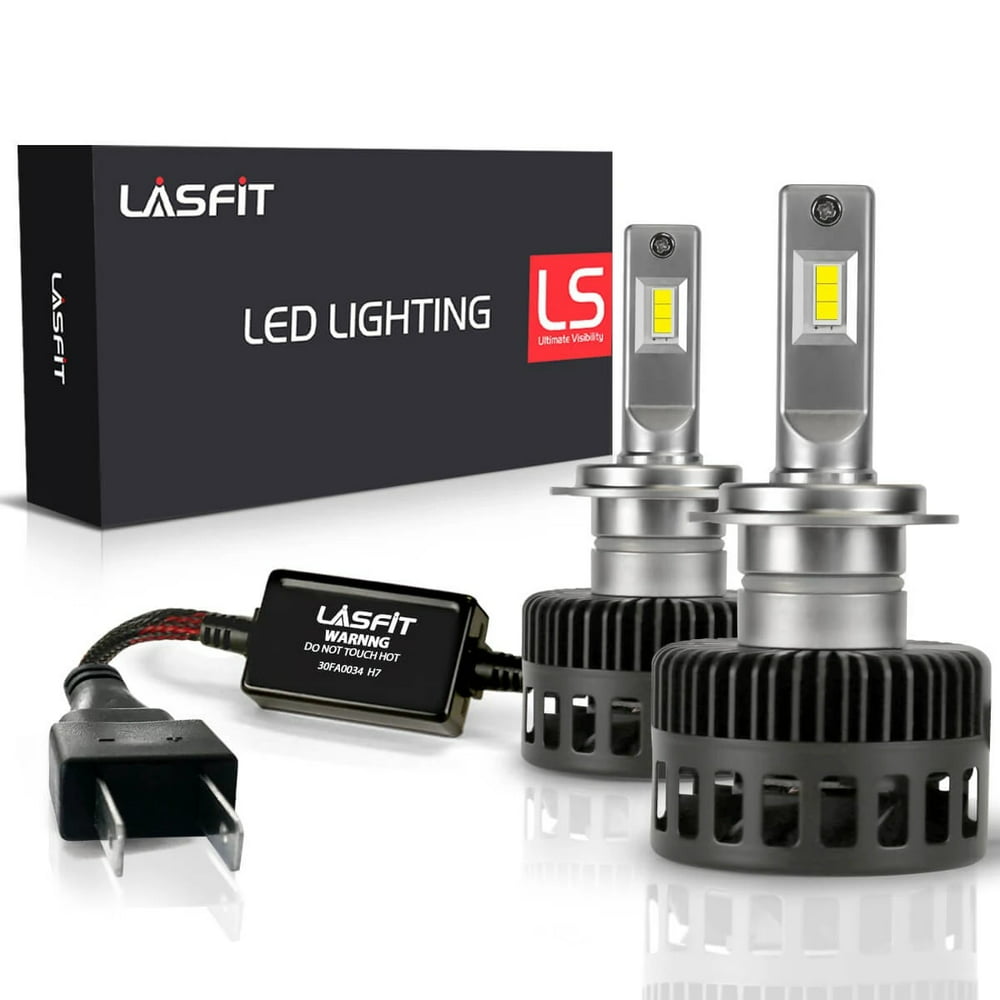 Lasfit H7 LED Headlight Bulbs, Upgraded Flip Chips High Low Beam/Fog .