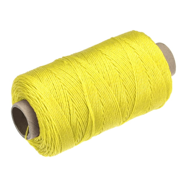 Torcida Albañil Línea Nylon Cordel Cuerda Cordón Amarillo 100M/109 Yardas 1mm Diámetro para Redes, Paisajismo, Hogar Mejora, Bricolaje Proyecto, Artesanía, Albañilería