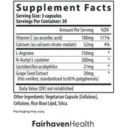Fairhaven Health FertileCM Fertility Supplement for Women, Capsules - Fertile Cervical Mucus, Ovulation Cycle, Includes L-Arginine, N-Acetyl-Cysteine, Grape Seed Extract and Vitamin C - 90 Capsules
