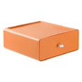 thumbnail image 1 of Organizador de cajones de escritorio, organizador de bolígrafos de mesa, caja de almacenamiento, contenedor naranja, 1 of 9