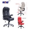 Heated Vibrating Massage Chair with 6 Points Wireless Massage Mode Height&Back Adjustable Game Chair 360 Degree Rotation Computer Chair for Home Office On Sale